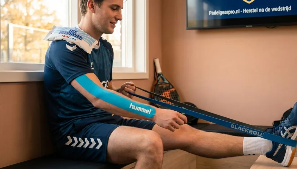 herstellen na een padel wedstrijd